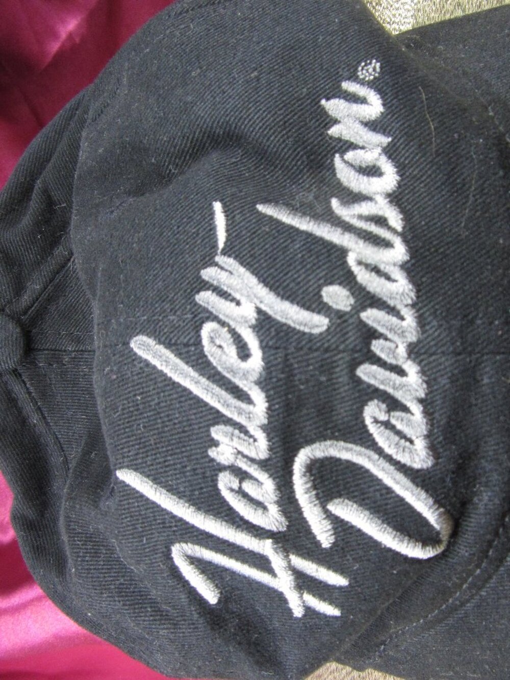 Vintage Harley Davidson Embroidered Cap with studs Black. Like new - Picture 4 of 9